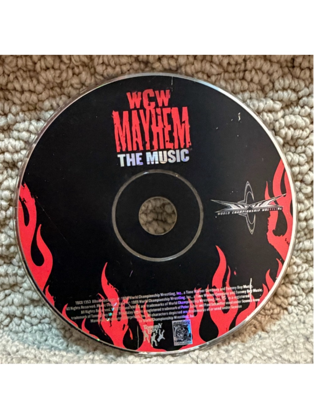 WCW Mayhem The Music CD Soundtrack Black Red One Size